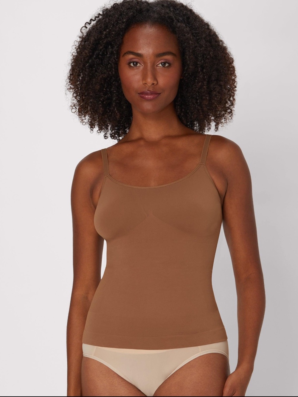 Maidenform Seamless Firm Control Shaping Cami Brown L NWT $38